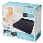 Intex QUEEN Size Inflatable Guest Air Bed Mattress With Built in Electric Pump