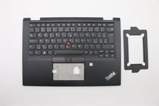 Lenovo Yoga X390 Keyboard Palmrest Top Cover Slovakian Black Backlit 02HL654