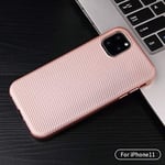 ECMQS Shockproof Carbon Fiber Cover Case For Iphone 11 Pro Max Soft Silicone Case Capa For Iphone 11 Pro Max iPhone 11 Pro MAX Rose Gold