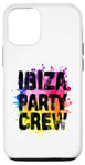 Coque pour iPhone 14 Pro Ibiza Party Crew coloré | Citation de vacances d'équipe 2024