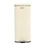 30L Square Retro Kitchen Pedal Bin Cream