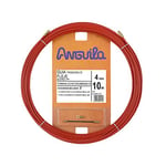 Anguila 20400010 Guide passe-câble en acier + polypropylène Rouge 10 m