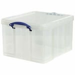 Really Useful Boxes 42 Litre Foolscap files Recycling Bin Storage Box lid clear
