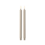 STOFF Nagel - LED taper candles by Uyuni, Ø 1,3 cm, 2 pc Sand