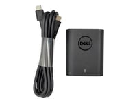 Dell - Usb-C Strömadapter - Galliumoxid (Gan), Ultrakompakt Formfaktor (Usff) - Ac - 60 Watt - Europa - För Latitude 3140, 53Xx, 54Xx, 55Xx, 73Xx, 74Xx, 76Xx, 94Xx 2-In-1  Xps 13 9340