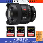 Sony FE 14mm f/1.8 GM + 3 SanDisk 64GB UHS-II 300 MB/s + Guide PDF 20 techniques pour réussir vos photos