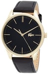 Lacoste Analogue Quartz Watch for Men with Black Leather Strap - 2011102