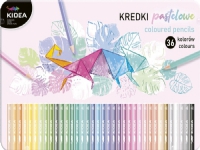 Triangulära pastellkritor i metallbox 36 färger Kidea p8
