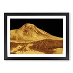 Big Box Art Maat Mons Planet Venus Space Framed Wall Art Picture Print Ready to Hang, Black A2 (62 x 45 cm)