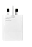 Genuine Xiaomi 67W Turbo Ultra Fast Charger Adapter UK Plug Only  MDY-12-EG