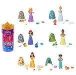 Mattel Princesses Disney Poupée Mystère Royauté Color Reveal, 6 Surprises à découvrir Dont Personnage ami et 4 Accessoires, à Collectionner, Jouet Enfant, Dès 3 Ans, HMB69