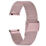 Fullmosa 22mm Mesh Watch Strap, Compatible with Samsung Galaxy Watch 46mm, Huawei Watch GT 2 Pro, Fossil Gen 5, 22mm Rose Red