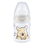 NUK First Choice+ Winnie The Pooh, No Colic M Flow Feeding Bottle, 150 ml, 0-6M