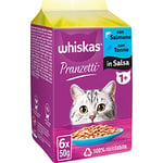 Whiskas Sélection de Poisson 1 + Adulte, Nourriture Humide pour Chat, 12 boîtes chacune de 6 sachets x 50 g (72 pièces au Total)