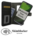 Skimblocker Magnet Fodral Motorola One Zoom (Svart)
