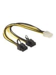 DeLOCK power cable - 8 pin PCIe power (6+2) to 6 pin PCIe power - 30 cm