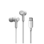 Écouteurs avec fil: Appels & Musique - USB Type-C, Blanc - Neuf