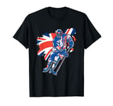 Ice Hockey Player UK Flag | Winter Sports | Ice Hockey T-Shirt