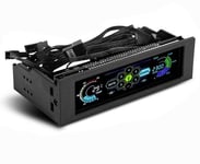 5-Fans PC Speed ​​Controller CPU Sensor Sensor Computer Cooling Drive Bay Front LCD Panel