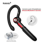 Kebidu Business Bluetooth Headset 5.0 Support Button + Touch Control Noise Cancelling Headphones Stereo Headphones