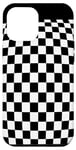 iPhone 15 Plus Black and White Checkered Checker Checkerboard Cute Case