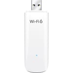 BrosTrend Clé WiFi 6 USB Puissante AX1800 Mbps, Double Bande Adaptateur USB WiFi, dongle WiFi, 5GHz 1201Mbps + 2.4GHz 574Mbps, Compa