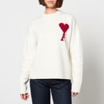 AMI De Coeur Logo-Intarsia Wool Sweatshirt - L