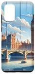 Coque pour Galaxy S20+ London City Vintage Grande-Bretagne Royaume-Uni Moderne Britannique
