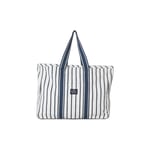 Striped Recycled Cotton Cooler Bag, Navy/white