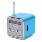 iplusmile TD-V26 Digital Speaker Mini Speaker FM Radio Stereo MP3 MP4 Music Player Support Micro SD/TF Card/USB/Disk/FM (Blue)