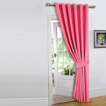 Imperial Rooms Single Door Curtain Thermal Insulated Eyelet Pink Blackout Curtains (66 x 84 (167x213cm)