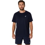 Asics Core SS T-shirt M Blå för män - Perfekt för löpning och träning