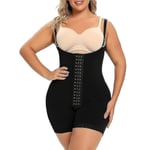 Fajas Colombianas Moldeadoras Efter operation Kompressionsplagg Open Body Shaper Krok Gördel Shapewear Postpartum Dam,svart M