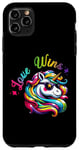 Coque pour iPhone 11 Pro Max Love gagne le mois de la Gay Pride Unicorn Rainbow