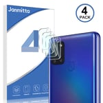 Janmitta Camera Lens for Samsung Galaxy A21s Protector [4 Pack], Ultra-thin Lens Tempered Glass [Anti Scratch] High-definition Picture Quality Camera Lens Film for Samsung Galaxy A21s (Clear)