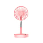 7200mAh Portable Mini Table Floor Fan USB Rechargeable Fan Retractable Foldable Fan Air Cooler Home Office Desk Outdoor Cooling Fan Max 10x100cm-Pink