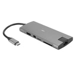 T angxi Station d'accueil USB C, hub USB-C Multifonctionnel 9 en 1 vers USB3.0/Mini DP/HDMI/SD/Micro SD/RJ45 4K Adaptateur vidéo HDMI pour Ordinateur Portable pour Mac