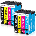 SavFinto 603 XL Compatible Ink Cartridges Replacement for Epson 603XL for Epson Expression Home XP-2100 XP-2105 XP-3100 XP-3105 XP-4100 XP-4105 WorkForce WF-2810 WF-2830 WF-2835 WF-2850 (8 Pack)