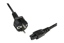 StarTech.com 2m (6ft) Laptop Power Cord, EU Schuko to C5, 2.5A 250V, 18AWG, Notebook / Laptop Replacement AC Cord, Printer/Power Brick Cord, Schuko CEE 7/7 to Clover Leaf IEC 60320 C5 - Laptop Charger Cable - strømkabel - IEC 60320 C5 til power CEE 7/7 -