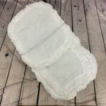 Ex Display Foot Muff Footmuff with Frilled Frilly Edging White Liner Pram Quilt