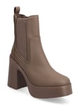 Climate Bootie Shoes Boots Ankle Boots Ankle Boots With Heel Beige Steve Madden