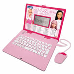 Lexibook Barbie, Educational and Bilingual Laptop in English/Spanish, Toy for children with 124 activities to learn, play games and music, Pink, JC598BBi2