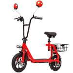 Foldable Electric Scooter Adult, with Baby Seat, 12 Inch Explosion-Proof Tires, 400W Motor, Max Speed 20Km/H 55 Km Range of Riding