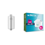 Philips Water - In-Line Shower Filter, Reduces Chlorine by up to 99%, Easy to Instal & BRITA MAXTRA PRO All-in-1 Water Filter Cartridge 6 Pack (NEW) - Original BRITA refill reducing