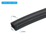 13.5mm x 3 Feet Door Seal Strip Freezer Door Sealing EPDM, Black