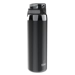 Ion8 Gourde Inox Léger 1 Litre, Non Isolé, Anti-Fuite, Facile à Ouvrir, Verrouillage Sécurisé, Lavable au Lave-Vaisselle, Poignée de Transport, Acier Inoxydable, 1200ml, Sirènes