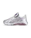 Puma Womens x DUA LIPA Cell Dome King ML Trainers Sports Shoes - Silver Leather (archived) - Size UK 6.5