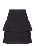 Recycled Polyester Skirt Kort Kjol Black Rosemunde