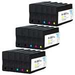 15 Ink Cartridges (Set + Bk) for HP Officejet Pro 276dw, 8600, 8610, 8620