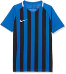 Nike Kids Striped Division III Short Sleeve Top - Royal Blue/Black/White/White, X-Large